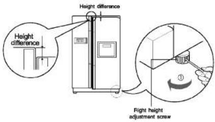 LG GR-B217PGGA - Height adjustment - 2