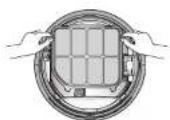 LG HW306LME0 - How to clean the large dust filter and fan - 1
