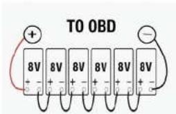 TO OBD 8V 8V 8V 8V 8V 8V + - + - + - + -