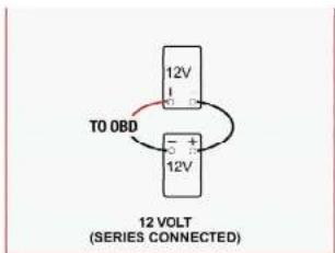 12V TO OBD 12V 12V ( SERIES CONNECTED )