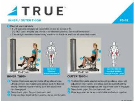 True FS52A - MACHINE LABELS - 4