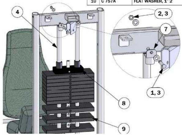 True FS52A - STEP 6: INSTALL THE WEIGHT STACK - 1