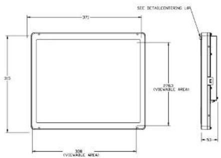 ELO 1746L - 17" LCD Touchmonitor (ET1746L/ET1749L)Dimensions - 1