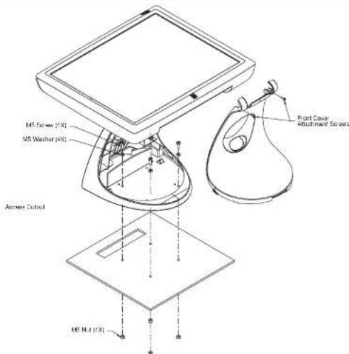 ELO 1927L - Front Mount for Horizontal Surface - 1