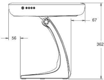 ELO 1927L - 19" LCD Touchmonitor (ET192XL-XXWA-1) Dimensions - 5