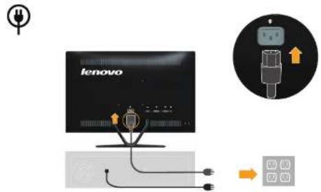 LENOVO LI2721s - Connecting and turning on your monitor - 9