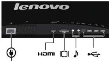 LENOVO L2362p - Connecting and turning on your monitor - 2
