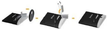 LENOVO L2362p - Detaching the monitor hinge cover and stand - 1