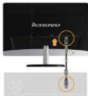 LENOVO L2362p - Connecting and turning on your monitor - 9