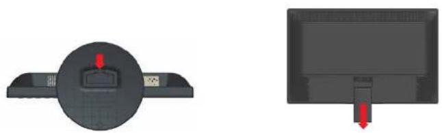 LENOVO LS1922s - Detaching the monitor stand - 1