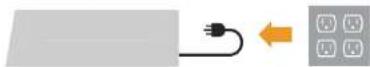 LENOVO Li2341t - Connecting and turning on your monitor - 1