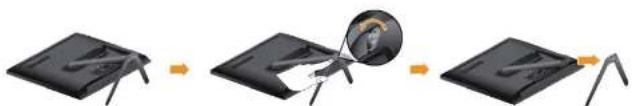 LENOVO Li2341t - Detaching the monitor base - 1