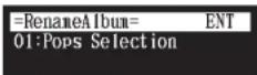 YAMAHA DC3XE3 - Renaming an Album - 5