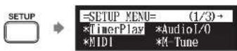 YAMAHA DC3XE3 - Press [SETUP] on the remote control. - 1