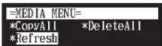YAMAHA DC3XE3 - Select "Refresh" in the media function menu, then press [ENTER]. - 1