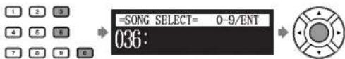 YAMAHA DC5XE3 - Press the corresponding number button, then press [ENTER]. - 2