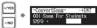 YAMAHA DC5XE3 - Converting Song Format - 8