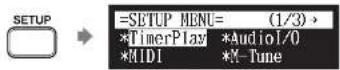 YAMAHA DC5XE3 - Press [SETUP] on the remote control. - 1