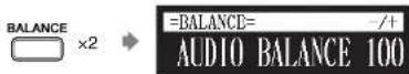 YAMAHA DC5XE3 - ■Adjusting the Audio Balance - 2