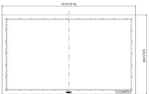 NEC PlasmaSync 50VP2 - Cabinet dimensions - 2