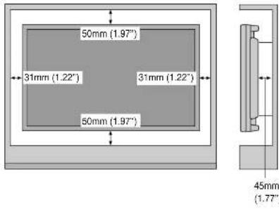 NEC PlasmaSync 50VP2 - Ventilation Requirements for enclosure mounting - 1