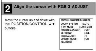 NEC PlasmaSync 50VP2 - RGB 3 Adjustment (RGB 3 ADJUST) - 2