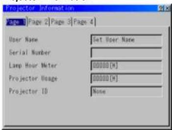 NEC MultiSync SX6000 - Projector Information - 1