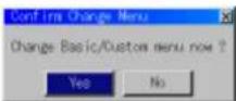 NEC MultiSync SX6000 - Customizing Basic/Custom Menu - 3