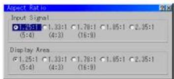 NEC MultiSync SX6000 - Aspect Ratio (not available for RGB): - 1