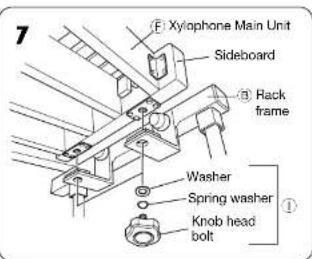 YAMAHA YX500FT - Next, attach the instrument to the rack. - 3