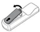 AG Neovo PO-55H - Inserting the Batteries in the Remote Control - 1