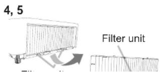 HITACHI MC-EX5001 - Cleaning and replacing the air filter - 2