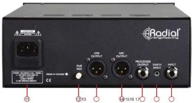 Radial Engineering HDI - REAR PANEL FEATURES - 1