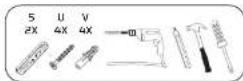 Gabor FPS-M - Attaching the Security Clamps to a Concrete Wall or Concrete Blocks - 3