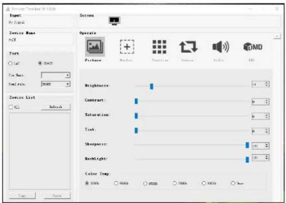Sensor: Number (1.0) Export By Export Device Base m3 Tort Load Save As Find rows: 89000 Device List Close Scope Screen Operate Pickout Max/Min Position Sequence Audio AMD Brightness: 4 Contrast: 0 Saturation: 0 Clock: 0 Sharpness: 100 Backlight: 10 Color Temp: 000% 500% 600% 700% 800% None