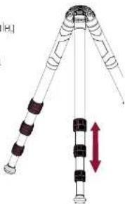 Diagram of a human leg with labeled parts and directional arrows indicating movement or change.