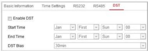 Hikvision DS-2XM6222G0-IM/ND - Configure DST Settings - 1