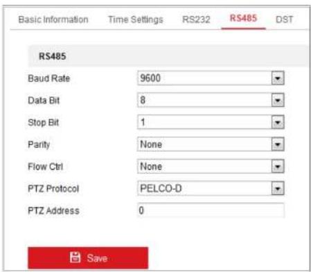 Hikvision DS-2XM6222G0-IM/ND - Configure RS485 Settings - 1