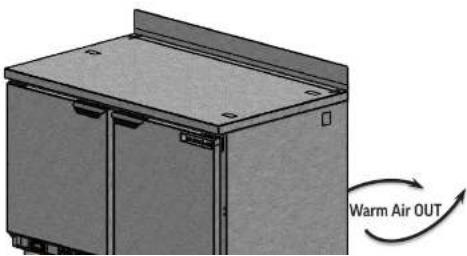 Beverage-Air WTRD93AHC-4-23 - Air Flow - 1