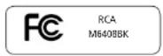 RCA Opal M6408 - FCC Information - 1