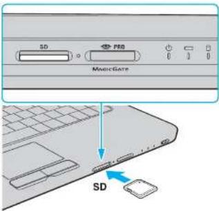 SONY Vaio VGN-NR385 - Inserting a Memory Card - 1