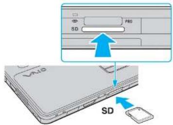 SONY Vaio VGN-AW235 - Inserting an SD Memory Card - 1