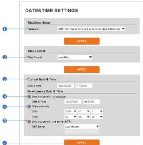 Digital Watchdog MegaPix DWC-MF5WI8TW - Setup - System Setup Date & Time Settings - 1