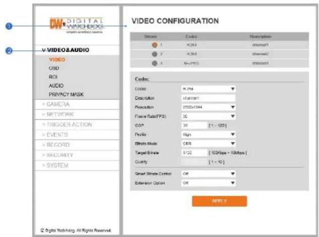 Digital Watchdog MegaPix DWC-MF5WI8TW - Video Configuration - 1