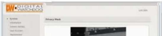 Digital Watchdog MegaPix DWC-MV950TIR - Setup > Video / Audio > Privacy Masking - 1