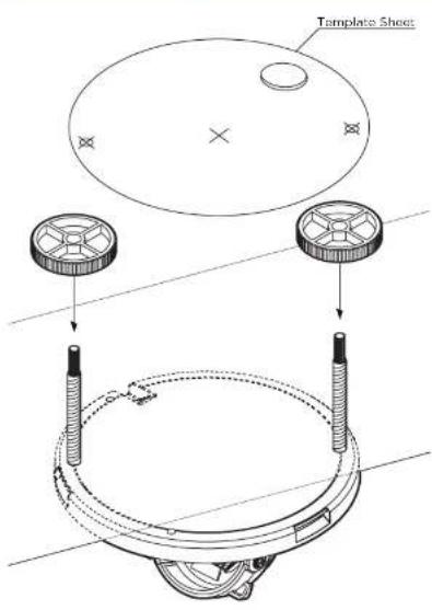 Digital Watchdog MegaPix IVA DWC-MF2WI28TW - Installation - Mounting Bolts and Nuts Installation - 1