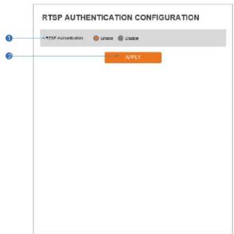 Digital Watchdog MegaPix IVA DWC-MF2WI28TW - Setup - Security Setup RTSP Authentication Configuration - 1