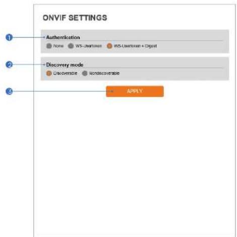 Digital Watchdog MegaPix IVA DWC-MF2WI28TW - Setup - Network Setup ONVIF Settings - 1