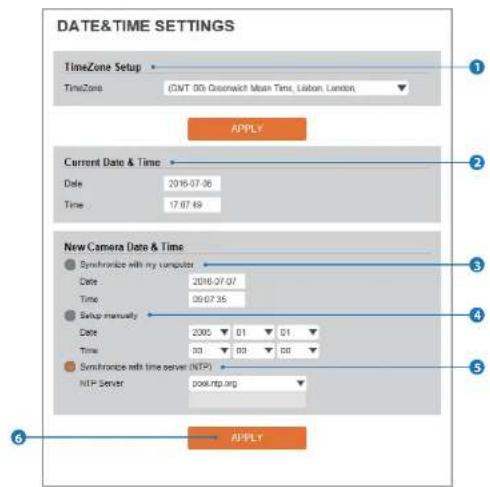 Digital Watchdog MegaPix DWC-MV74Wi6 - Date &amp; Time Settings - 1