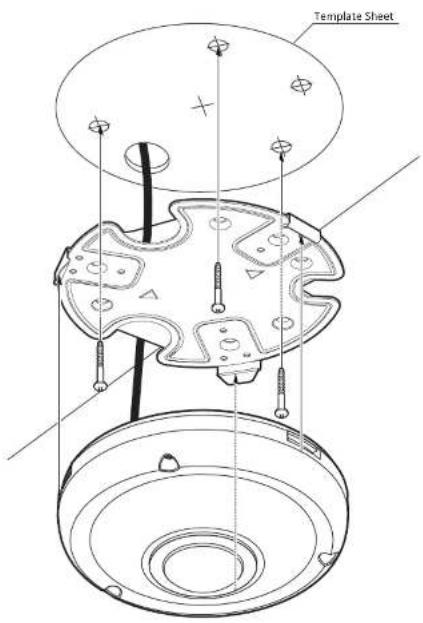 Digital Watchdog MegaPix CaaS DWC-PVF5M1TIRC6 - Installation - Installation Using Mount Plate - 1